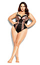 Plus Size Mimi Bodysuit - leopard print