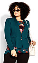 Piping Praise Jacket - dark teal