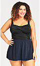 Plus Size Basic Skirt - navy