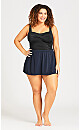 Plus Size Basic Skirt - navy