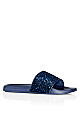 Plus Size Sally Sparkle Slide - navy