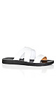 Plus Size Peggy Slide - white