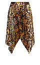 Plus Size Pleated Print Skirt - leopard