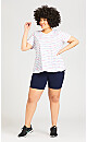 Plus Size Pima Bike Short - navy