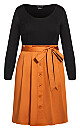 Uptown Girl Dress - deep caramel