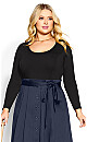 Plus Size Uptown Girl Dress - navy