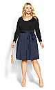 Plus Size Uptown Girl Dress - navy