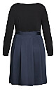 Plus Size Uptown Girl Dress - navy