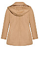 Plus Size Faux Wool Peacoat - camel