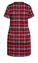 Plus Size Check Love Dress - red