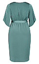 Opulent Wrap Dress - pine