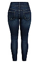 Plus Size Asha Baby Rip Jean - dark denim