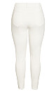 Exposed Button Jean - ivory