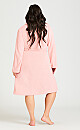 Plus Size Pink Robe - pink