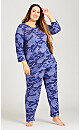 Plus Size Hacci Camo Pant - camo lilac