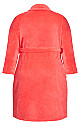 Plus Size Coral Robe - coral