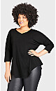 Plus Size Tammy Top - black