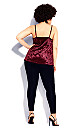 Plus Size Velvet Lust Cami - ruby