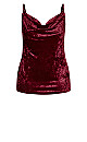 Plus Size Velvet Lust Cami - ruby