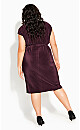 Baby Pleat Dress - plum