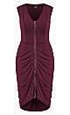 Sexy Drape Dress - bordeaux