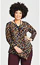 Plus Size Erica Top - leopard