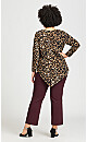 Plus Size Erica Top - leopard