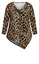 Plus Size Erica Top - leopard