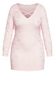 Sheer Lace Chemise - soft pink