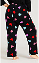 Plus Size Full Length Heart Pant - black