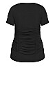 All Ruched Top - black