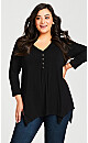 Plus Size Valerie Top - black