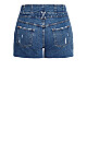 Corset Waist Short - dark denim