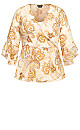 Paisley Flutter Top - neutral