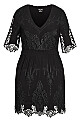 Lust Crochet Dress - black