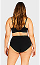 Plus Size Basic Cotton Full Black Brief Panty