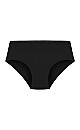 Plus Size Basic Cotton Full Black Brief Panty