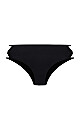 Plus Size Basic Comfort Hi Cut Microfiber Black Brief Panty