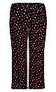 Plus Size Mini Heart Full Length Pant - black