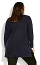 Plus Size Deep Valley Sweater navy