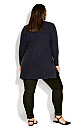 Plus Size Deep Valley Sweater navy