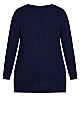 Plus Size Deep Valley Sweater navy