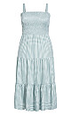 Gingham Maxi Dress - mint