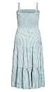 Gingham Maxi Dress - mint