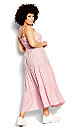 Gingham Maxi Dress - pink nectar