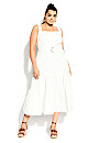 Denim Thrills Maxi Dress - ivory