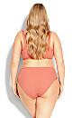 Plus Size Fashion Microfiber Hi Cut Brief - rose