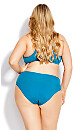 Plus Size Fashion Microfiber Hi Cut Brief - teal