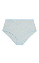 Plus Size Stripe Cotton Brief - blue