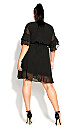 Flutter Frill Dress - black